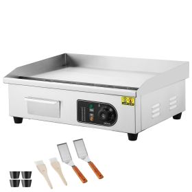 Commercial Electric Griddle, 3200W Countertop Flat Top Grill, 122-572 F Adjustable Temp
